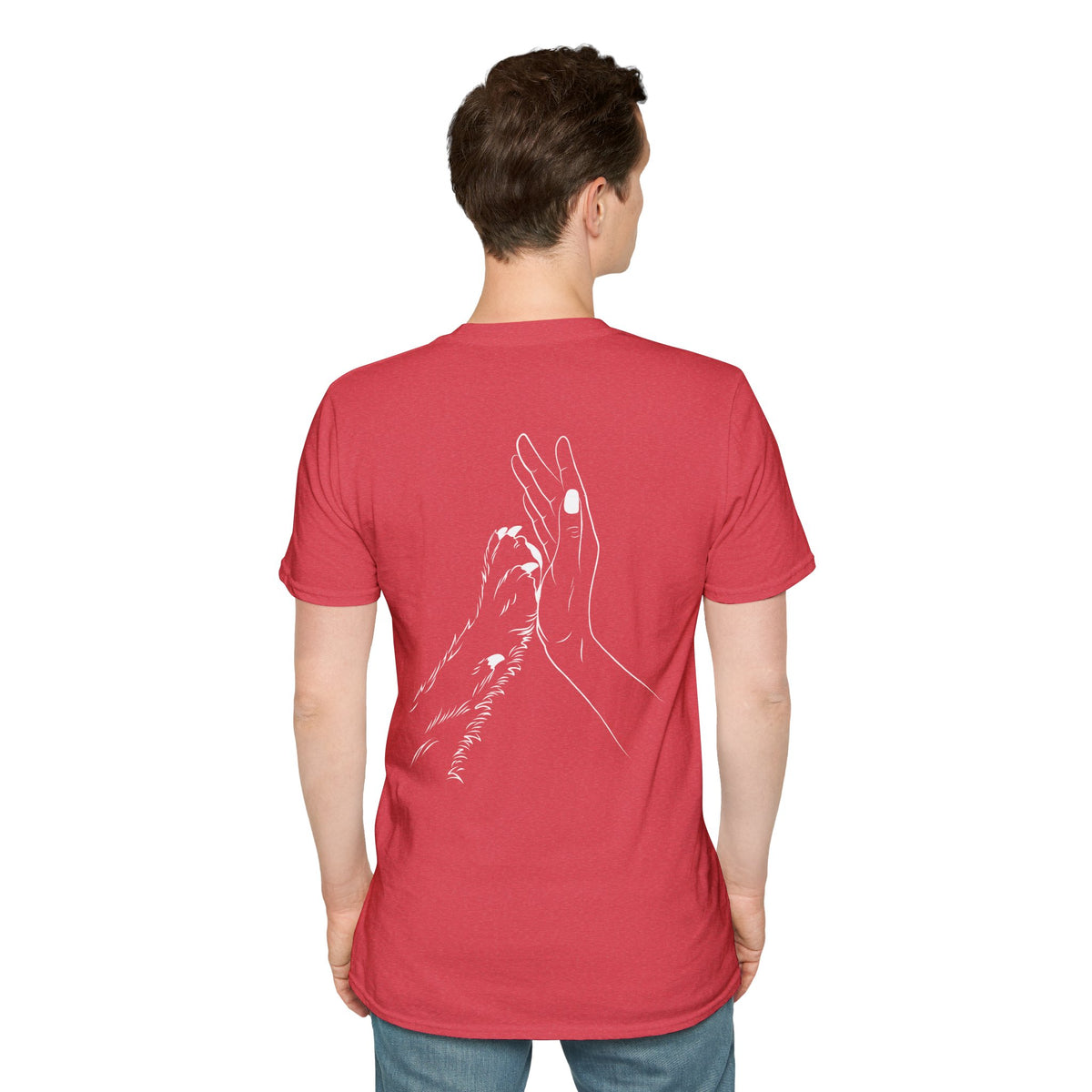 Unisex Paw Print Pocket T‑Shirt — Cute Minimal Pet Lover Tee