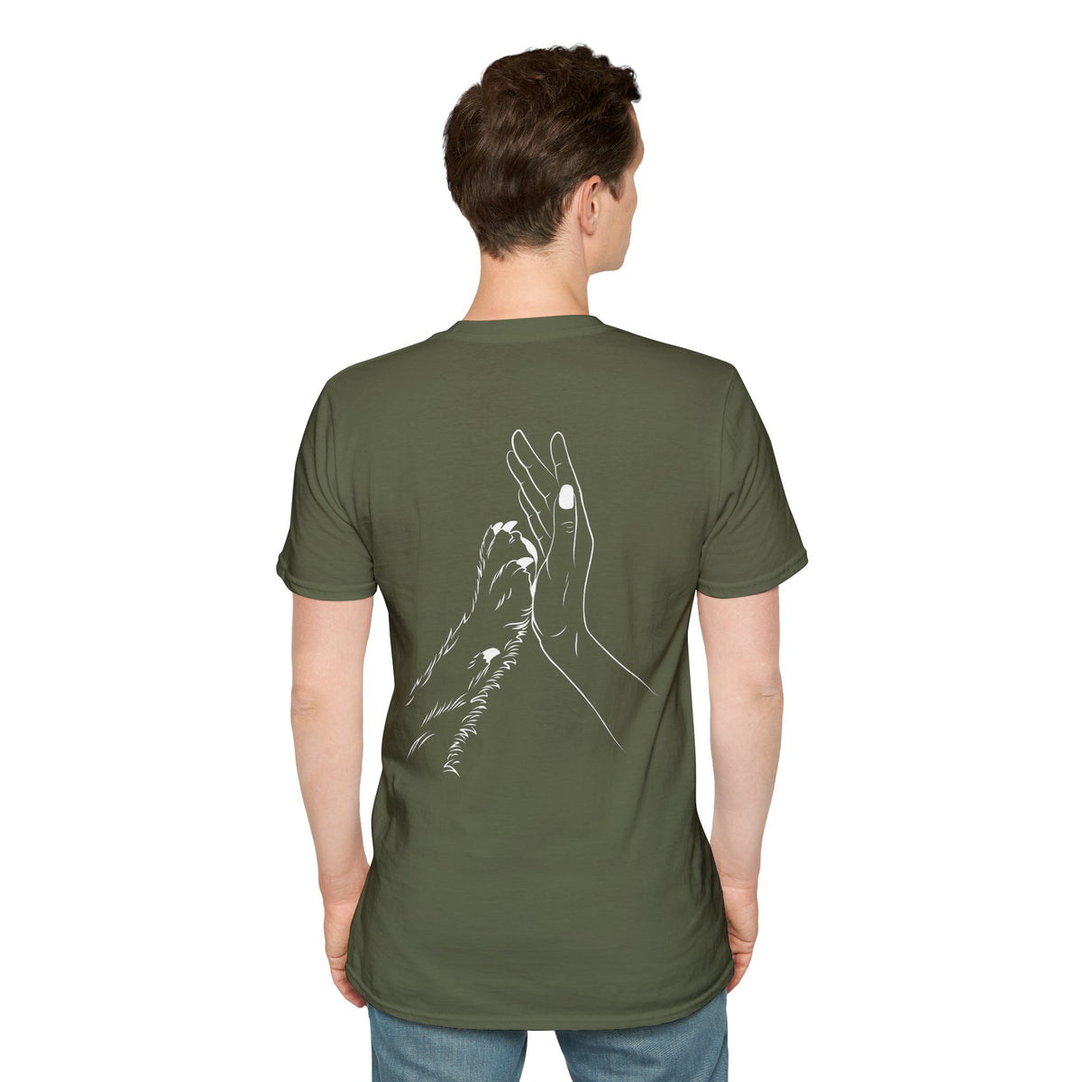 Unisex Paw Print Pocket T‑Shirt — Cute Minimal Pet Lover Tee