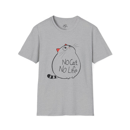 “No Cat, No Life" Cute Cat Lover Tee