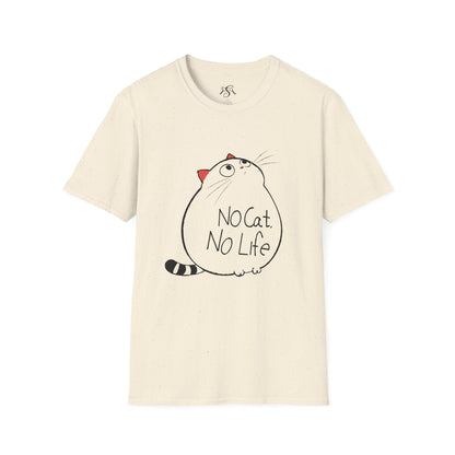 “No Cat, No Life" Cute Cat Lover Tee