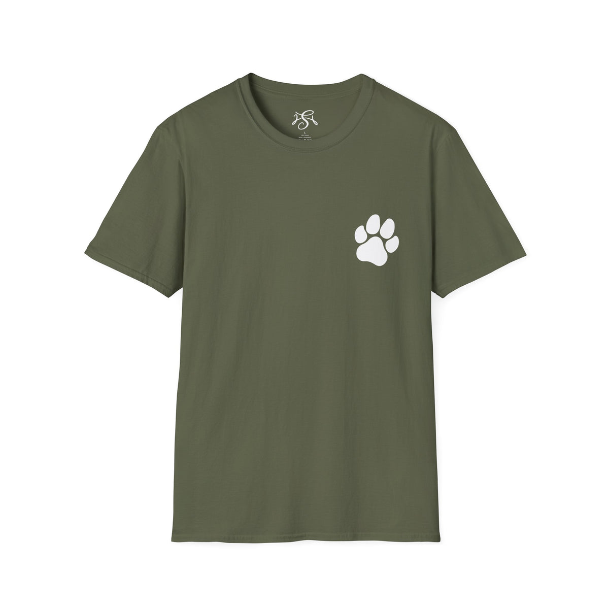 Unisex Paw Print Pocket T‑Shirt — Cute Minimal Pet Lover Tee
