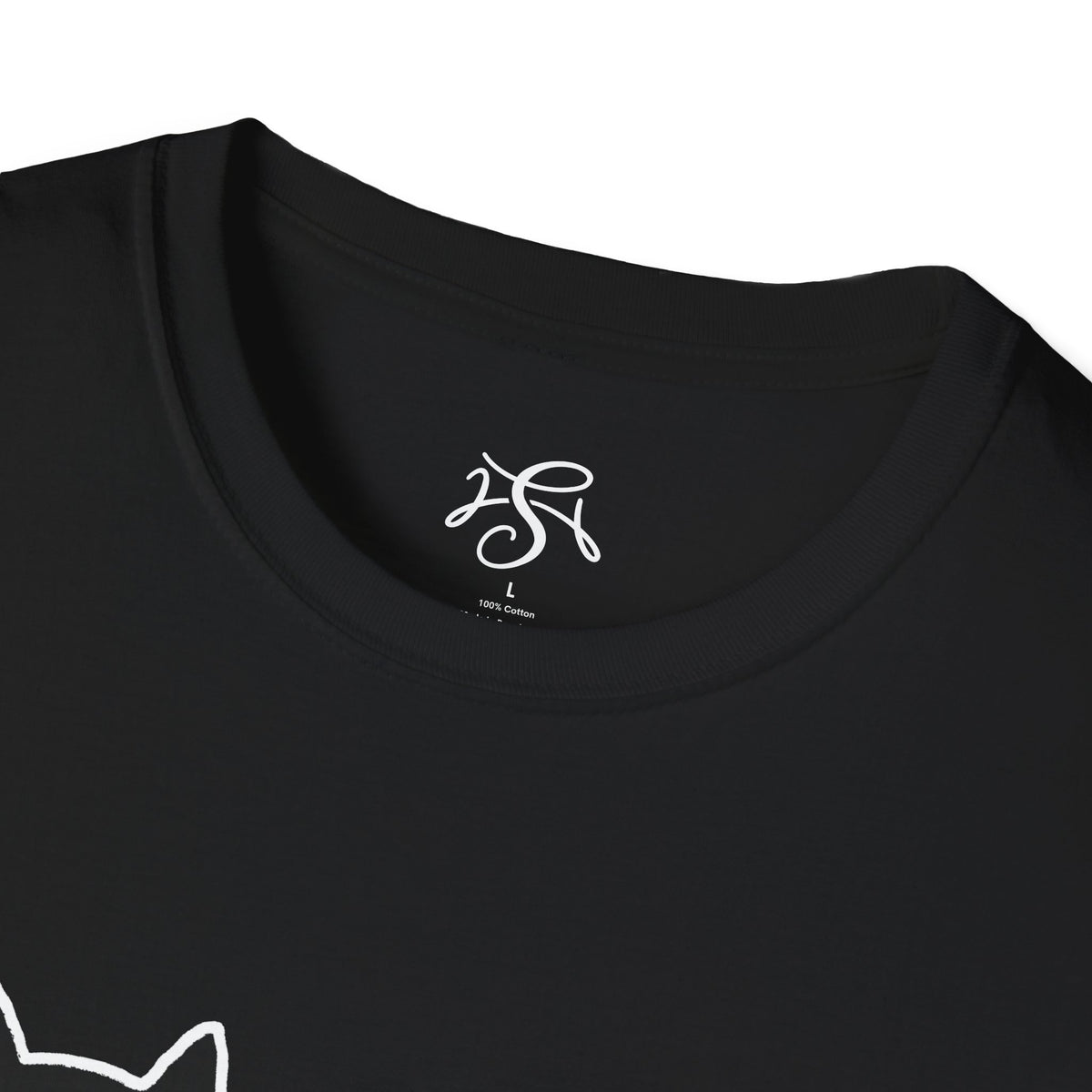 Unisex Cute Doodle Cat T-Shirt — Whimsical Black Cat Graphic Tee