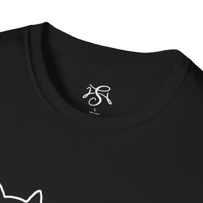 Whimsical Black Cat Graphic Tee
