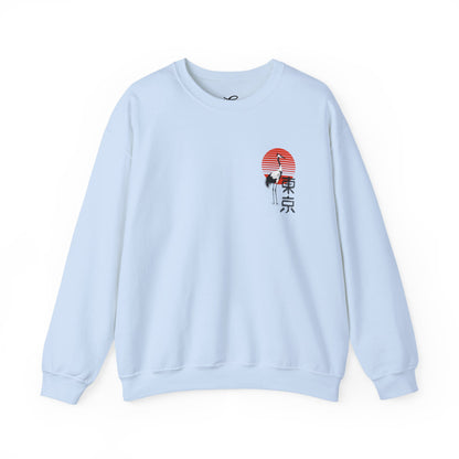 Japan Crane Crewneck Sweatshirt — Land of the Rising Sun Graphic