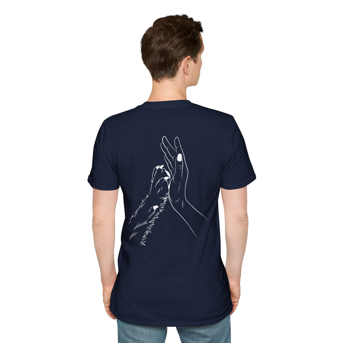Unisex Paw Print Pocket T‑Shirt — Cute Minimal Pet Lover Tee