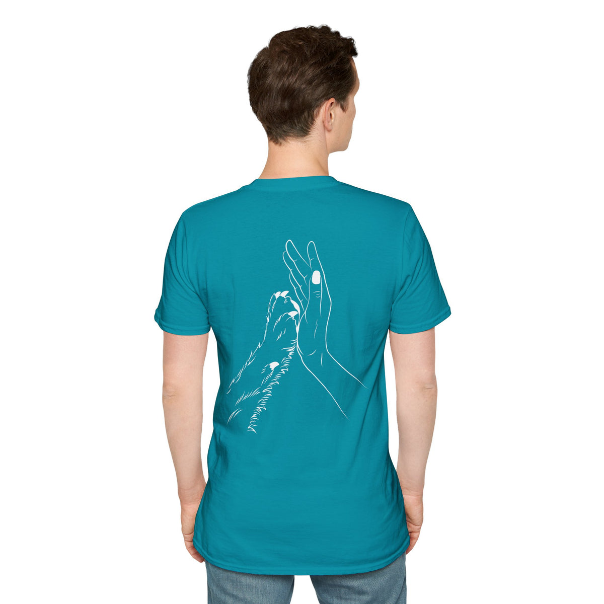 Unisex Paw Print Pocket T‑Shirt — Cute Minimal Pet Lover Tee