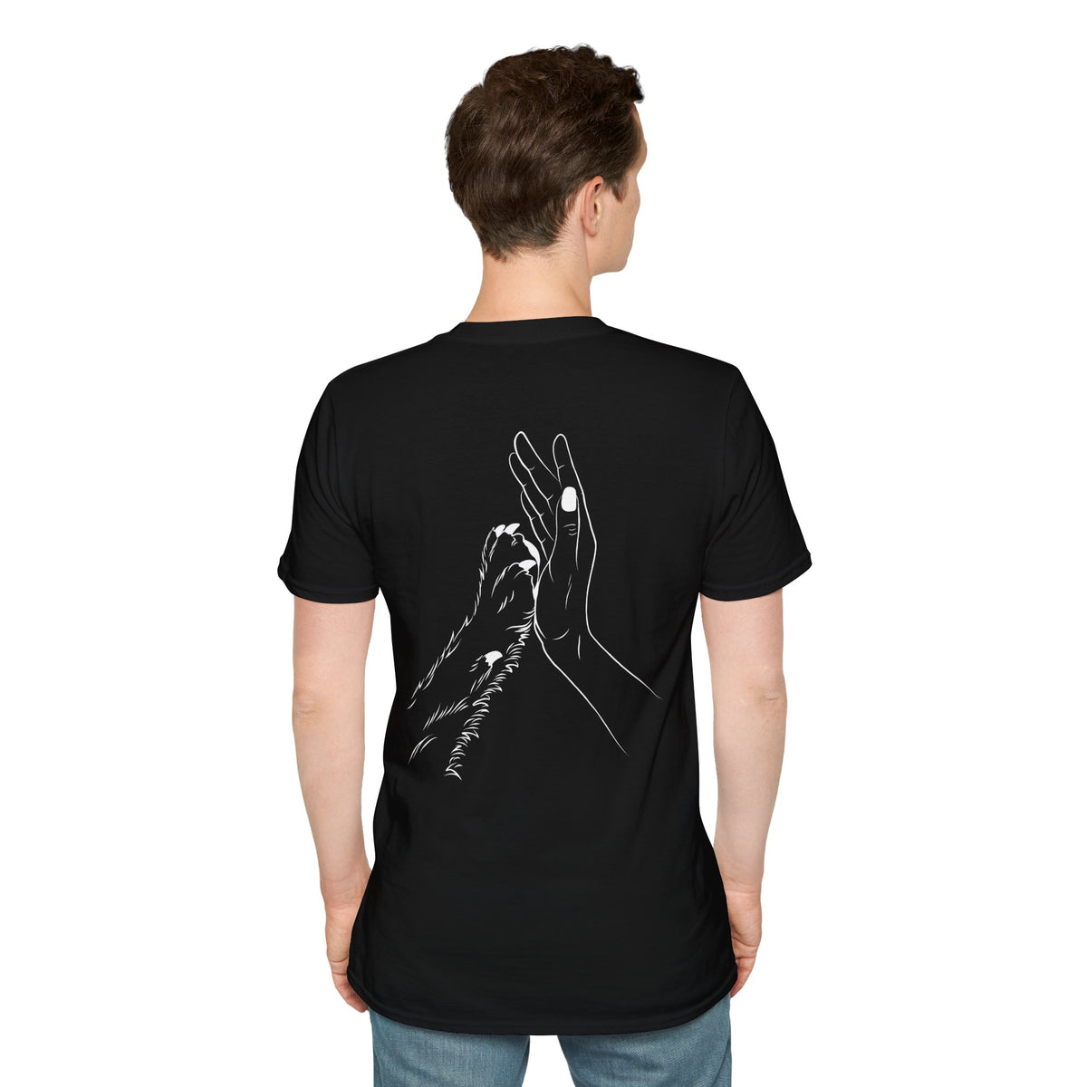 Unisex Paw Print Pocket T‑Shirt — Cute Minimal Pet Lover Tee