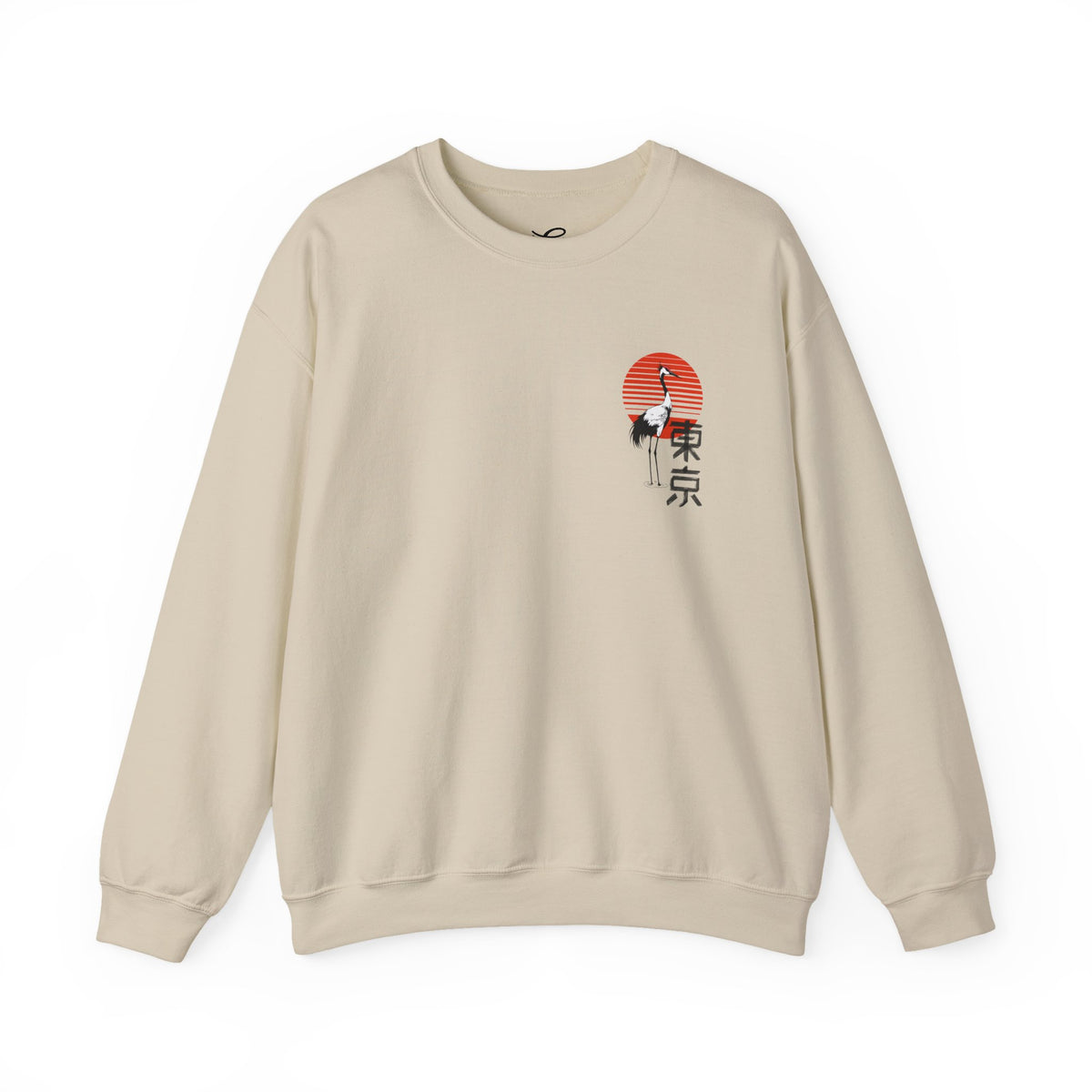 Japan Crane Crewneck Sweatshirt — Land of the Rising Sun Graphic