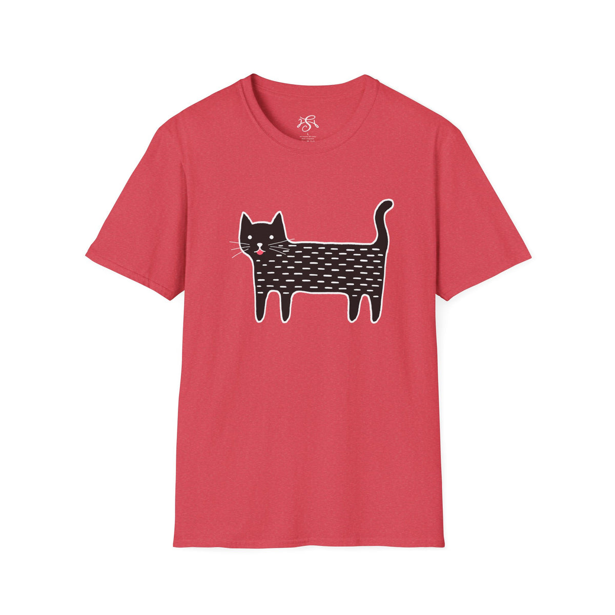 Unisex Cute Doodle Cat T-Shirt — Whimsical Black Cat Graphic Tee