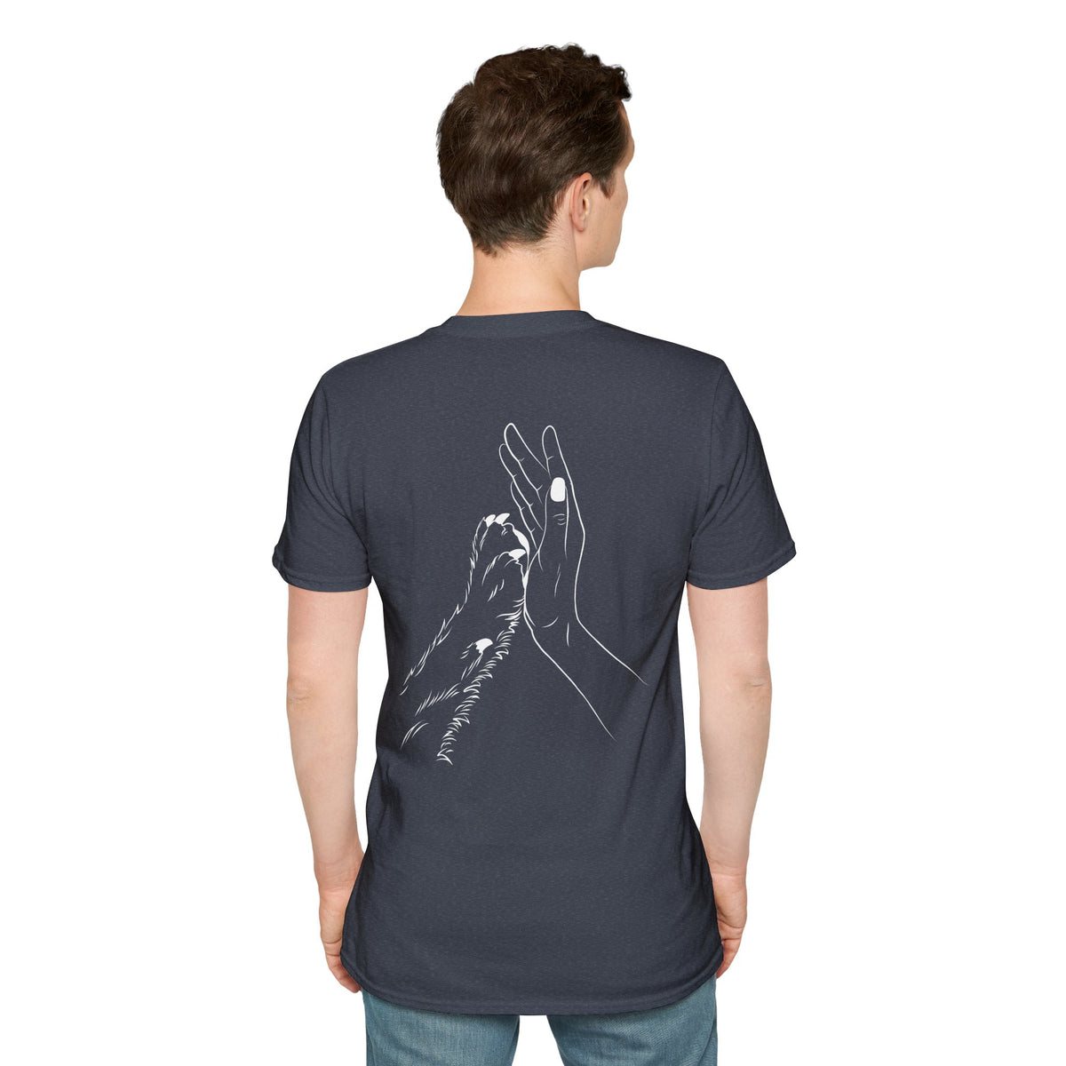 Unisex Paw Print Pocket T‑Shirt — Cute Minimal Pet Lover Tee