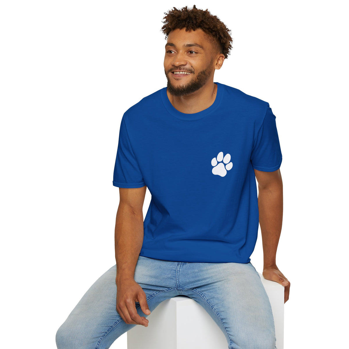 Unisex Paw Print Pocket T‑Shirt — Cute Minimal Pet Lover Tee