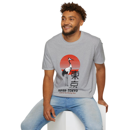 Japan Tokyo Crane T‑Shirt — Land of the Rising Sun Graphic Tee