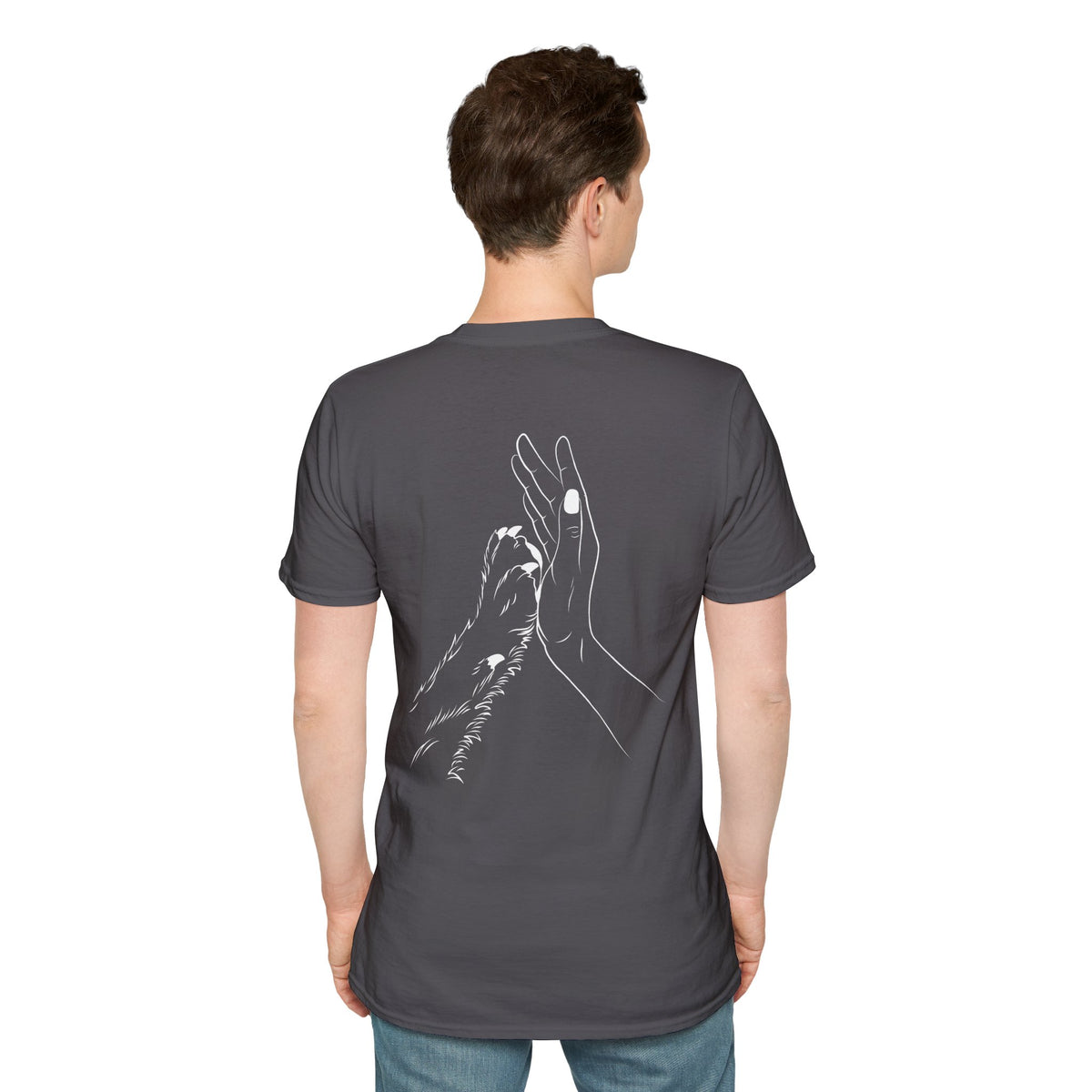 Unisex Paw Print Pocket T‑Shirt — Cute Minimal Pet Lover Tee