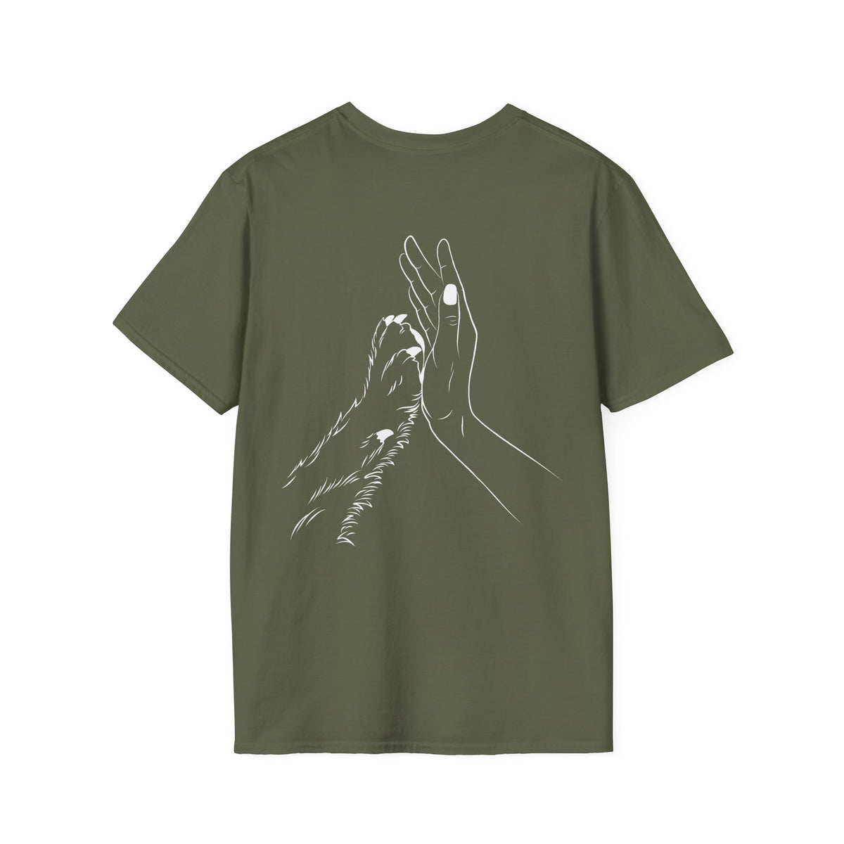 Unisex Paw Print Pocket T‑Shirt — Cute Minimal Pet Lover Tee