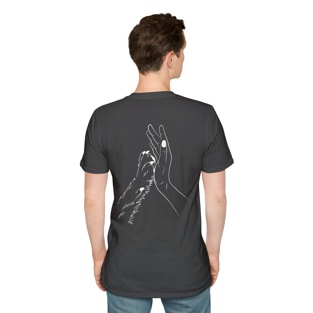 Unisex Paw Print Pocket T‑Shirt — Cute Minimal Pet Lover Tee