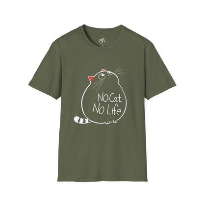 “No Cat, No Life" Cute Cat Lover Tee