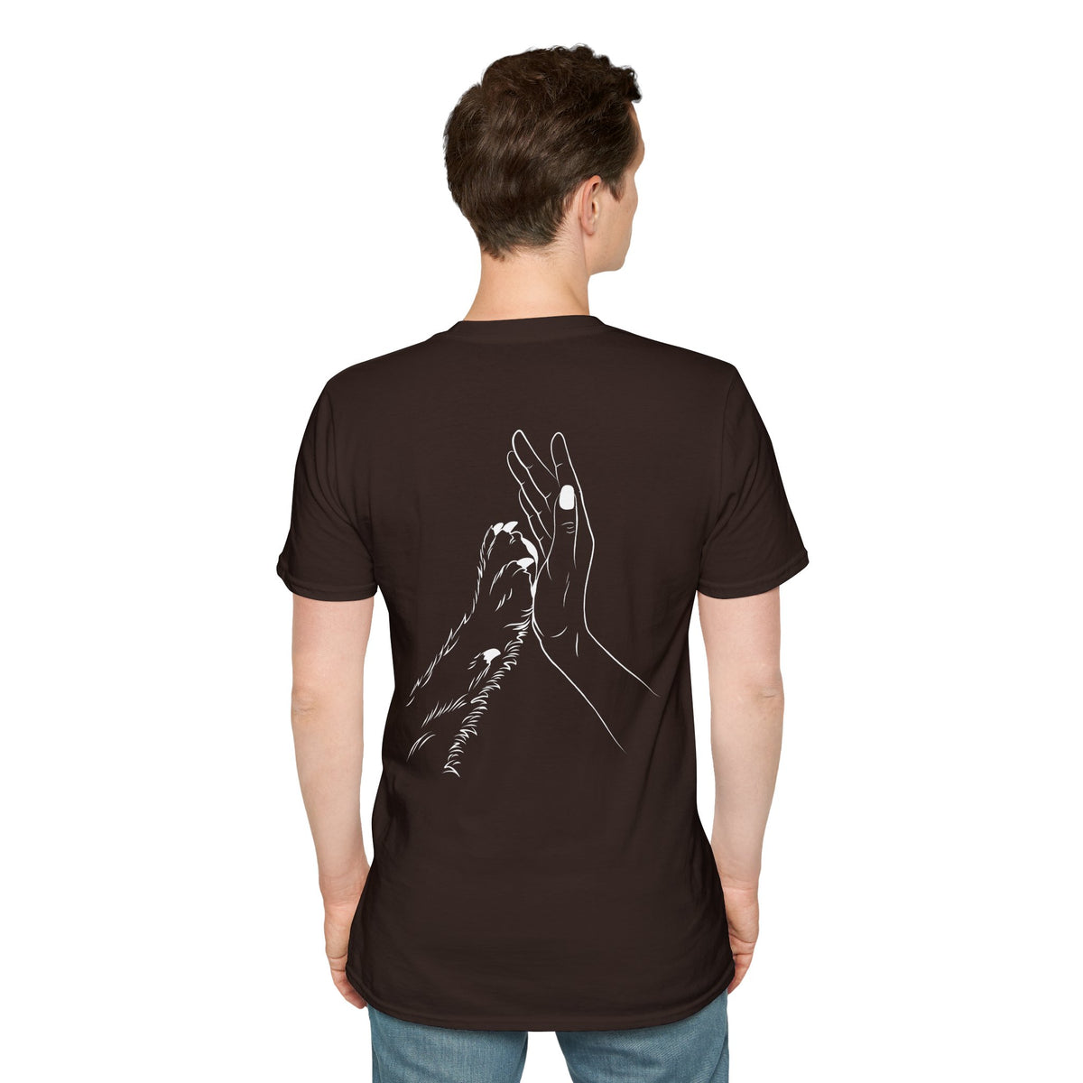 Unisex Paw Print Pocket T‑Shirt — Cute Minimal Pet Lover Tee
