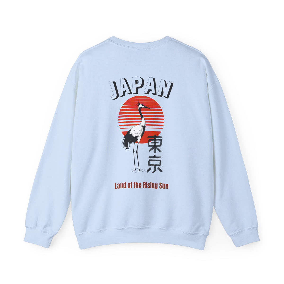 Japan Crane Crewneck Sweatshirt — Land of the Rising Sun Graphic