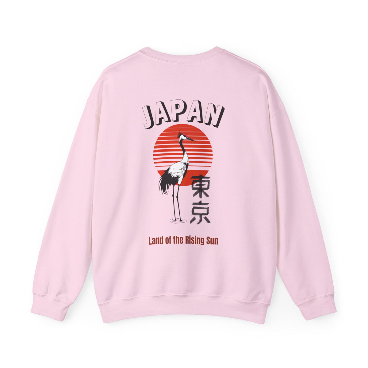 Japan Crane Crewneck Sweatshirt — Land of the Rising Sun Graphic